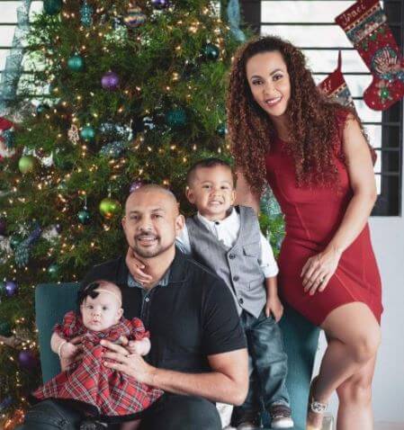 Jodi Stewart with her husband, Sean Paul, and children.